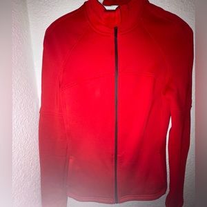 Rare Lacoste bold red zip up sweatshirt